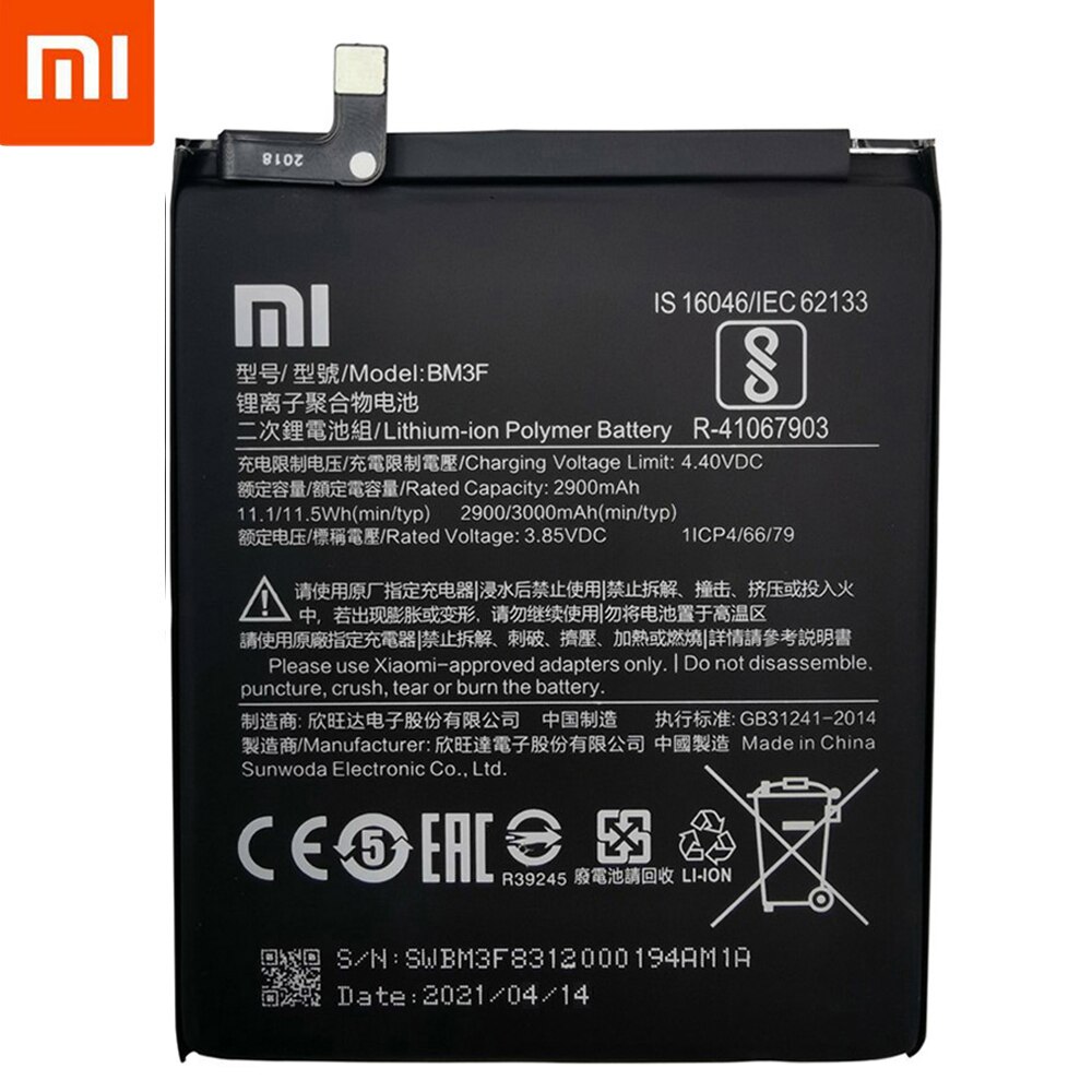 Xiao mi 100% Orginal BM3F 3000mAh battery For Xiaomi 8 Mi 8 Explorer/Mi8 Pro BM3F Phone Replacement Batteries +Tools