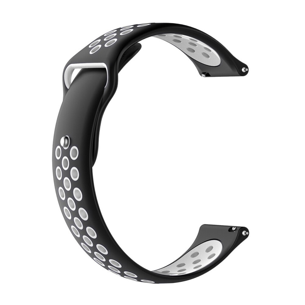Correa de silicona para Garmin vivove HR / Vivoactive 3, repuesto de correa deportiva para Reino Unido: black white