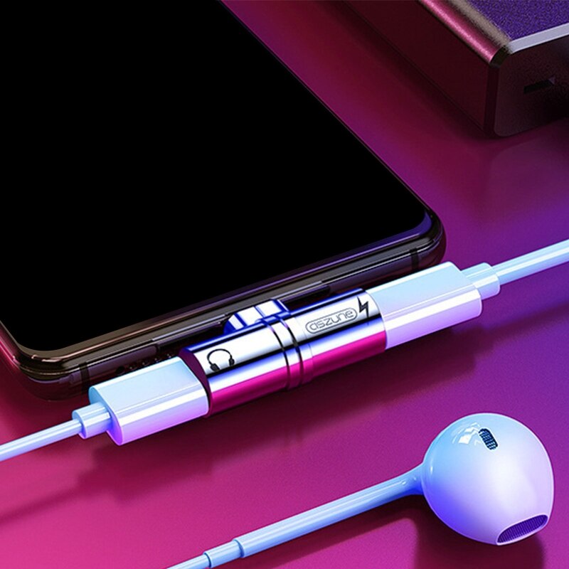 Adaptateur de chargeur et de casque de Type C à Type C 2 en 1, USB C à prise Audio Aux, DAC haute définition et câble Dongle de charge rapide