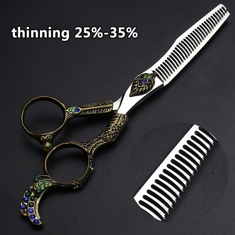 SHARONDS 6 Inch Thin Hairdressing Scissors Special Barber Shop Hairdressing Scissors Non-slip Wear-Resistant Anti-Rust Scissors: D 6inch thinning