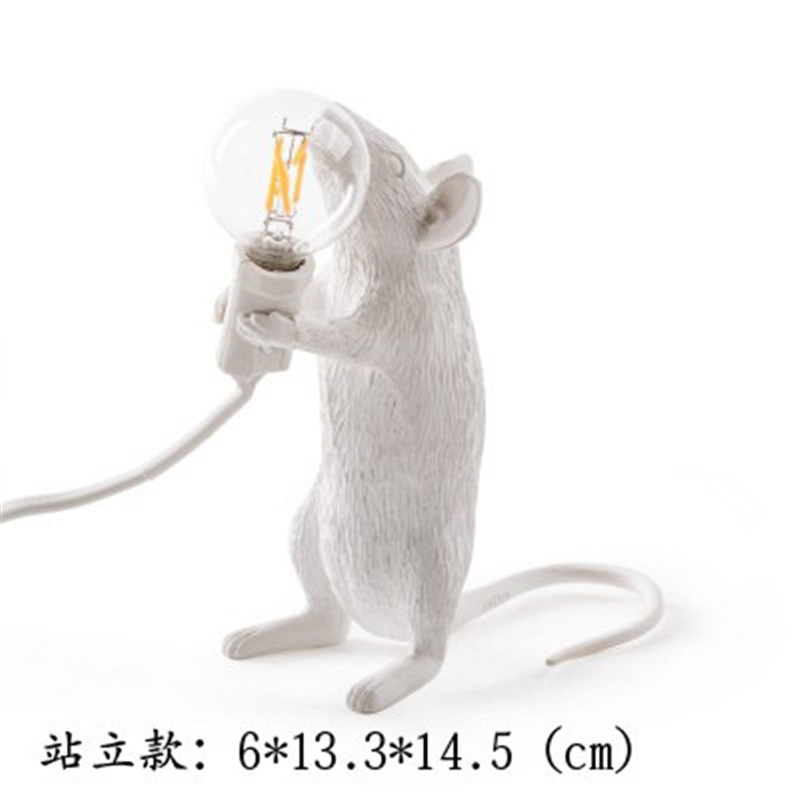 Nordic Italiaanse Hars Rat Tafellamp Slaapkamer Nachtkastje Muis Lamp Bruiloft Deco Tafel Licht Kids Anima LsItalian Lampen Tafel: A
