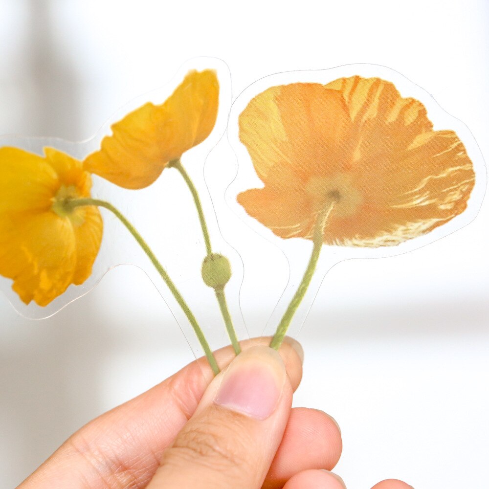 30 Pcs Pvc Sticker Set Flower Theme Stickers Various Special Shaped Stickers For Diy Craft Planners Laptop Phone Calendars