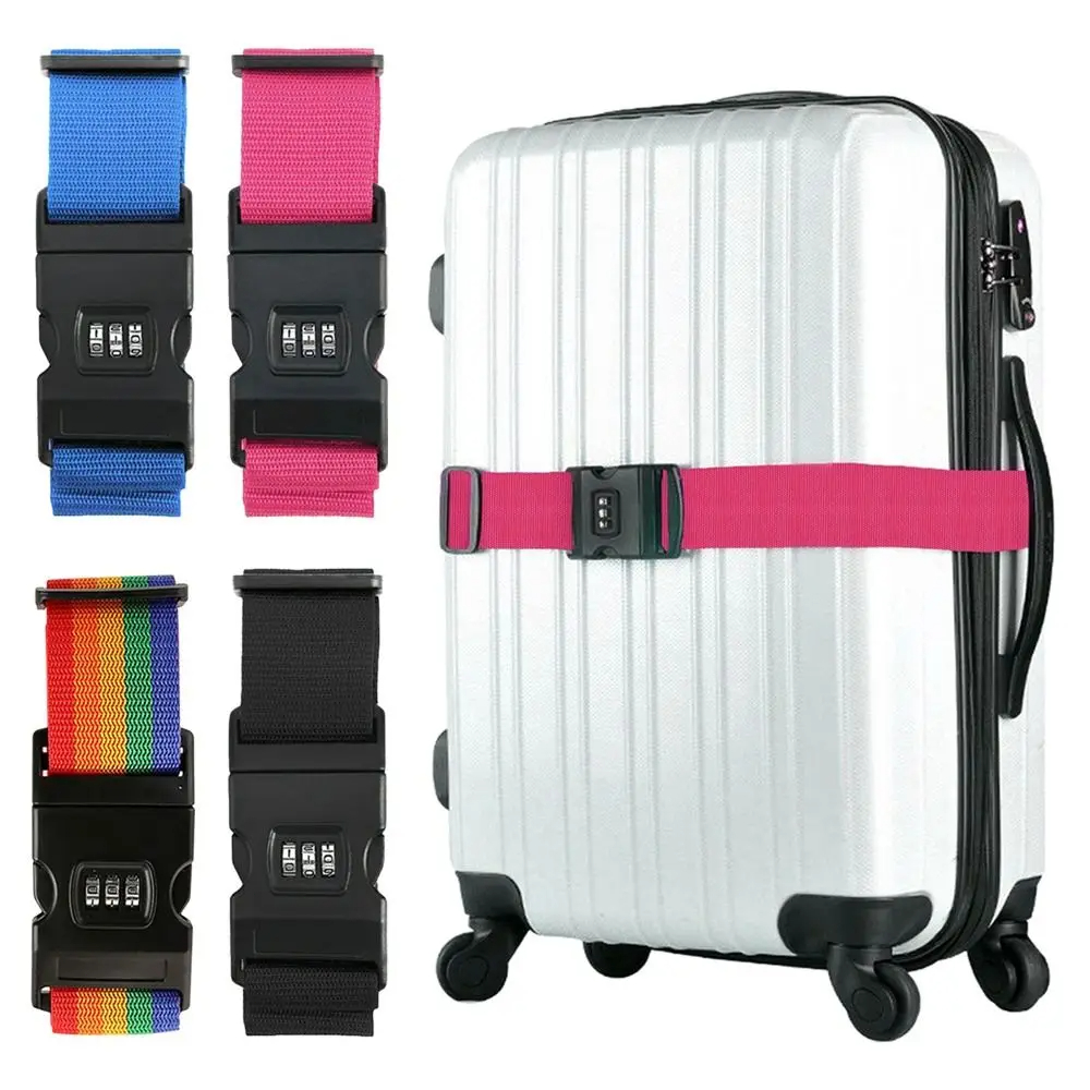 Sangle de bagage à serrure à combinaison, , ceintures de bagages réglables, valise de voyage de sécurité, sangles de transport, accessoires de voyage