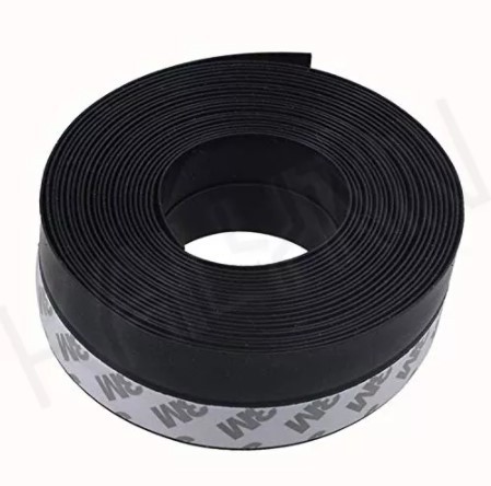 Self Adhesive Door Bottom Seal Strip Window Rubber Seal Soundproof Weatherstrip Windproof Dust Door Windshield Sealing Tape: DARK GRAY / 8mm