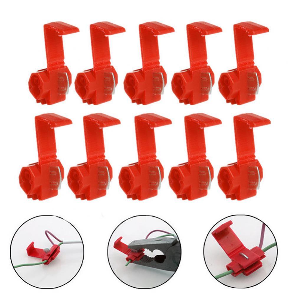 45% Sales 50Pcs Break-free Electrical Quick Splice Cable Connectors Wire Terminals Clip