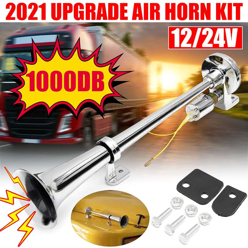 1000DB 12-24V Auto Air Horn Tweeter Elektrische Hoorn Buizen Luchthoorn Universele Voor Auto Auto Trein Truck motorfiets Super Luid