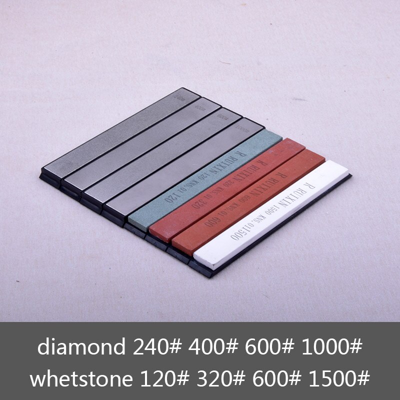 120-3000-10000 grain ruixin pro aiguiseur de couteau fixe système d'affûtage pierre à aiguiser pierre à aiguiser diamant pierre: 8stones(4D4W)