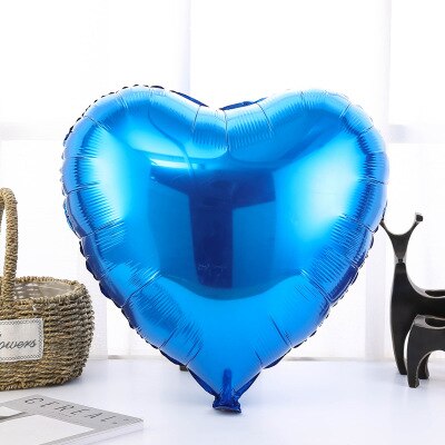 36 tommer 10 stk hjerte kjærlighet ballonger oppblåsbar folie ballong bryllup valentin dag dekorasjoner helium ballong jeg elsker deg globos: 36 tommer 10 stk blå