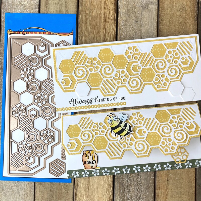Ola de mar-marco para Borde de panal de abeja, Bolsa Escolar, combinación de decoración de álbumes de recortes, tarjetas de álbum, manualidades, novedad de
