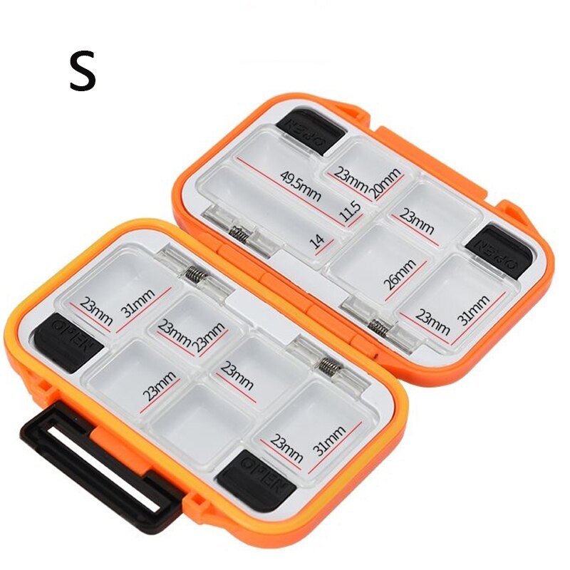 Waterproof Fishing Tackle Box Double-sided Opening And Closing Bait Box Multi-function Hook And Bait Box Accessories: Sorange