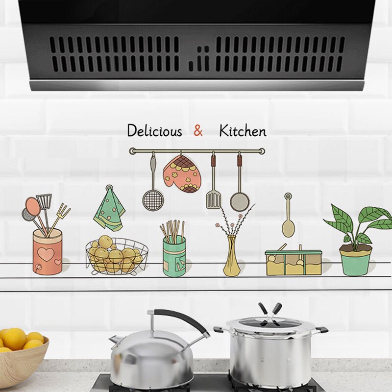 DIY Waterproof Kitchen Stove Oil Proof Stickers Se... – Grandado