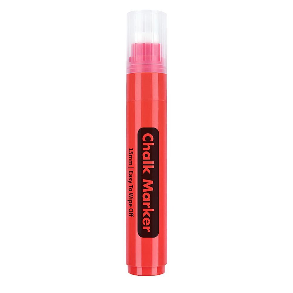 Paint Chalk Markers 15mm Window Chalk Marker Erasable Liquid Chalk Pen For Chalkboard Signs Blackboard Car Window Bistro Glass: Red