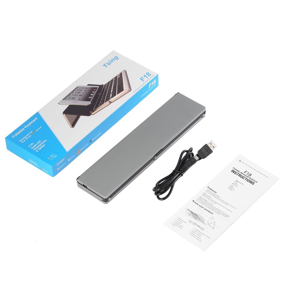 F18 Portable Metal Moonlight Box Keyboard Multi-Device Keyboard For Computers For Android For iOS Tablets: ES