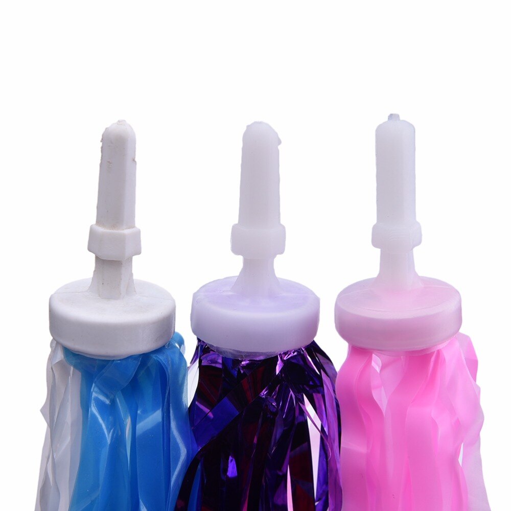 Puños de decoración para manillar de bicicleta, flecos de PE, triciclo, patinete, para niñas, 1 par