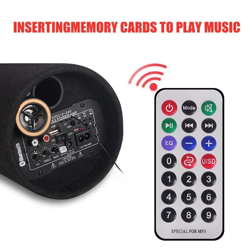 Subwoofer per auto altoparlante Bluetooth 60W Soundbox cablato ad alta potenza Soundbar per computer ad contralto volume HiFi stereo U Disk TF Audio senza fili