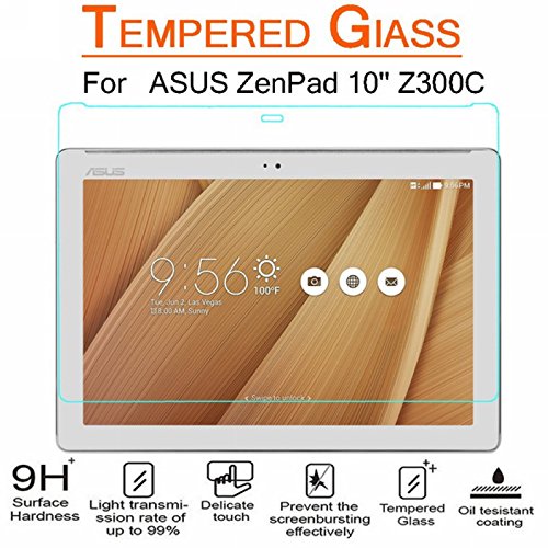 Z300 Z301 Ultra Slim Pu Leather Book Cover Case for ASUS ZenPad 10 10.1-inch Z300M P023 P01T P021 Tablet Flip Folio Stand Case: Glass NOT free GIFT