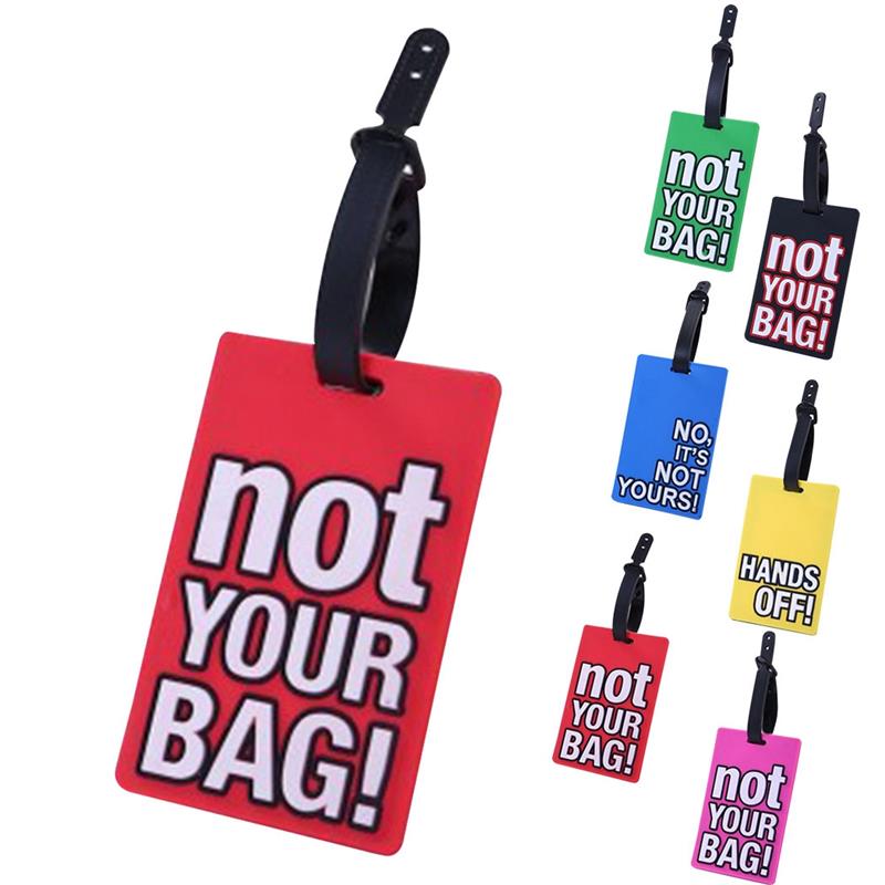 Travel Accessories Baggage Boarding Tags Luggage Tag Letter Cartoon Silica Gel Suitcase ID Addres Holder Portable Label