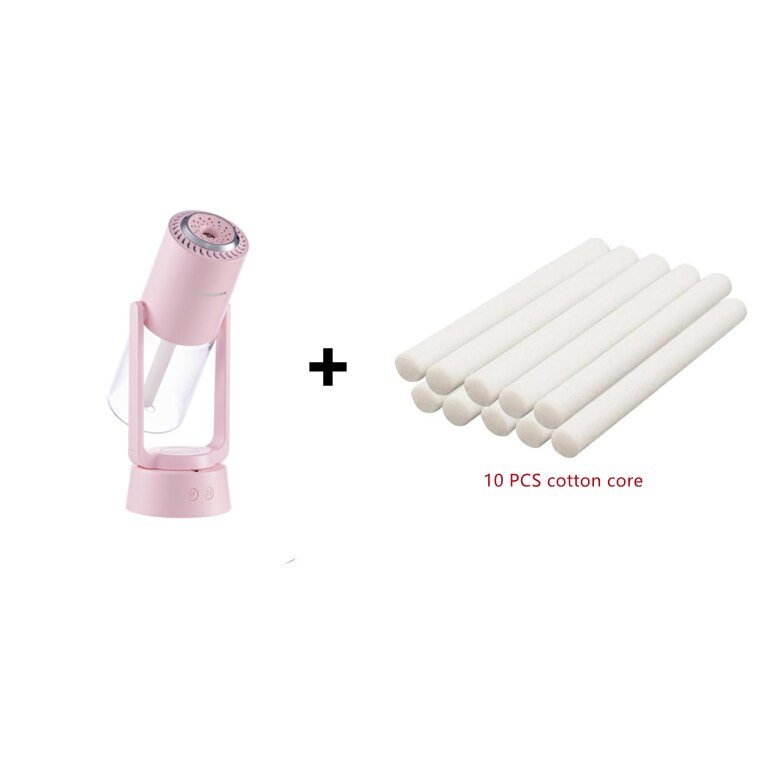 Auto-Rotate Draadloze Magic Shadow Luchtbevochtiger Usb Mist Spuiten Projector Lamp Ultrasone Cool Mist Maker Geurverspreider Voor Thuis: pink10filter