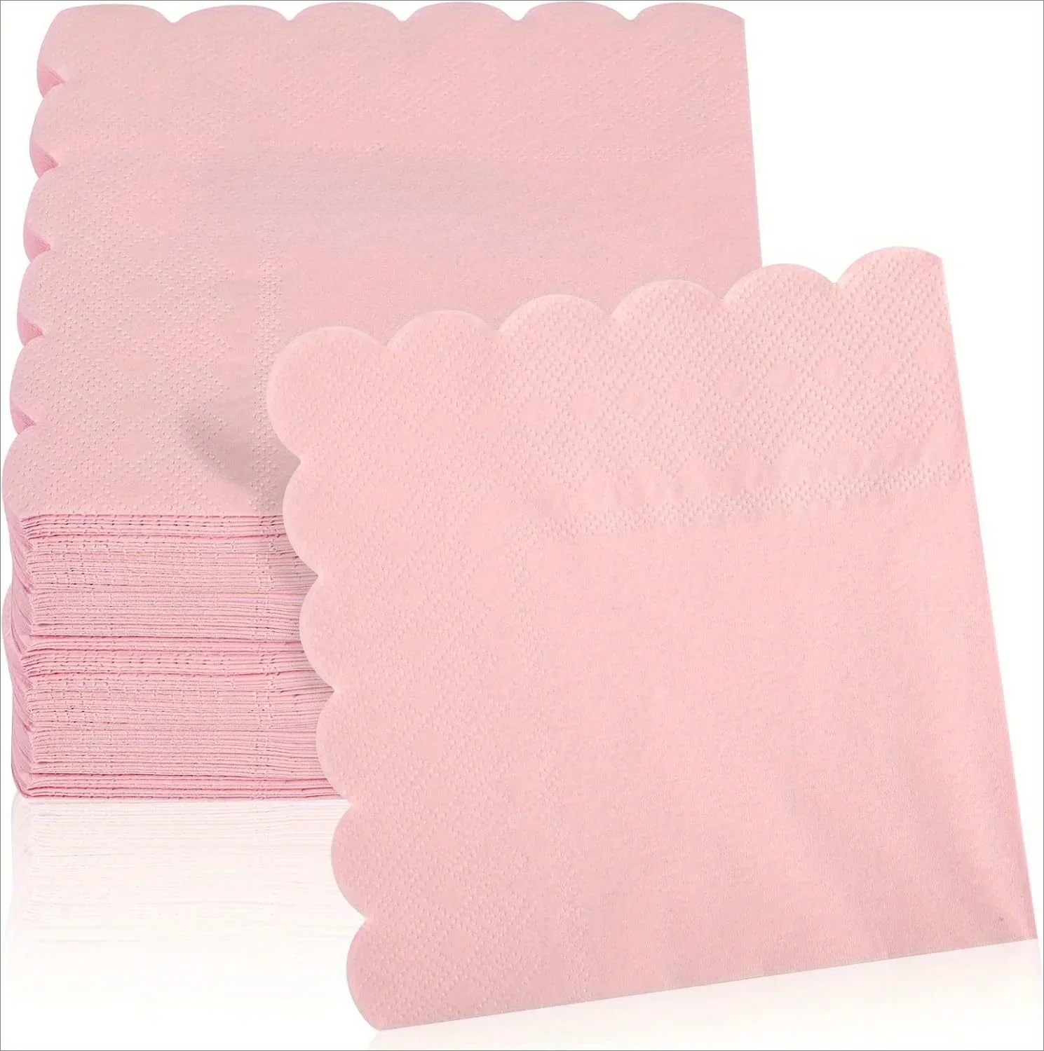 24/48/120 Uds servilletas de cóctel rosas y verdes, servilletas suaves de encaje desechables de 2 capas, servilletas gruesas de postre premium, servilletas de