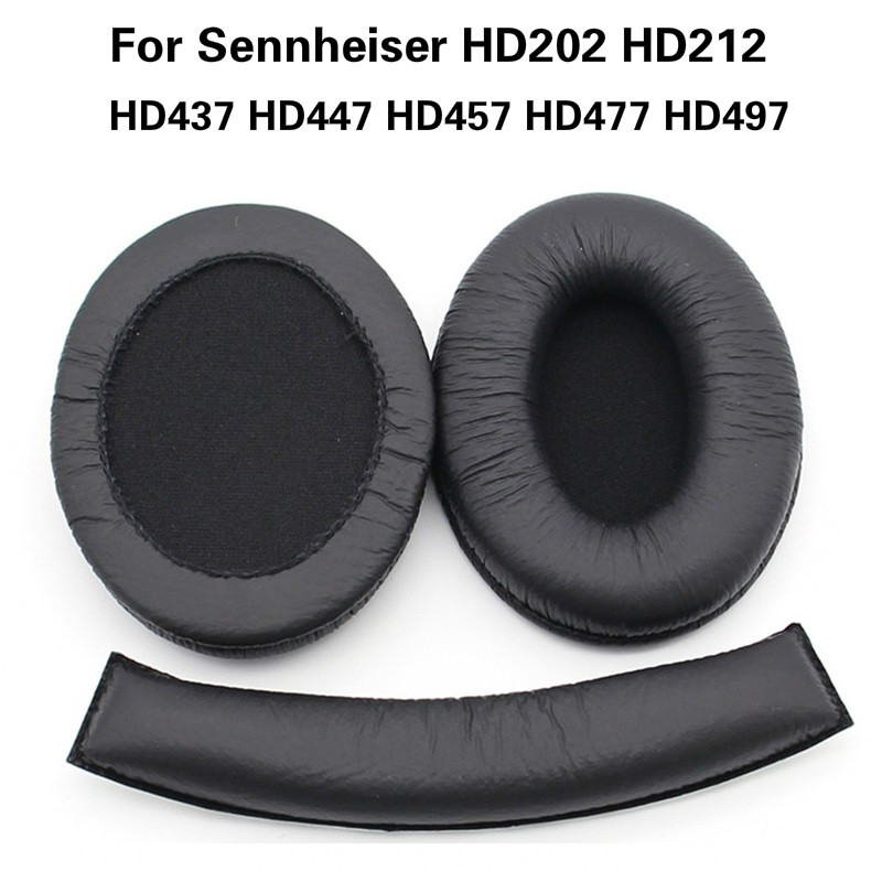 Vervanging Oorkussen Voor Sennheiser HD202 HD212 HD437 HD447 HD457 HD477 HD497 Hoofdtelefoon Zachte Memory Foam Kussen Oorkussens