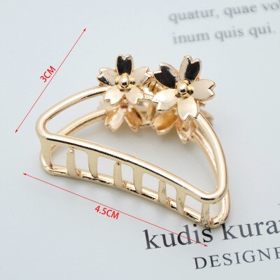1Pcs smal Simple Wild Geometric Hair Claw For Women Girls Clamps Hair Crab Metal Hair Clip Claw Accessories Headwear: Dark purple