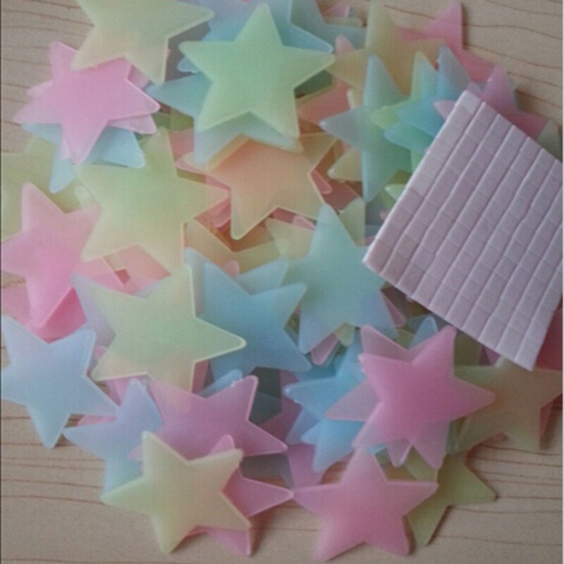 Glow In The Dark Star Stickers Op Thuis Muurtattoo Baby Kinderkamer Muurstickers