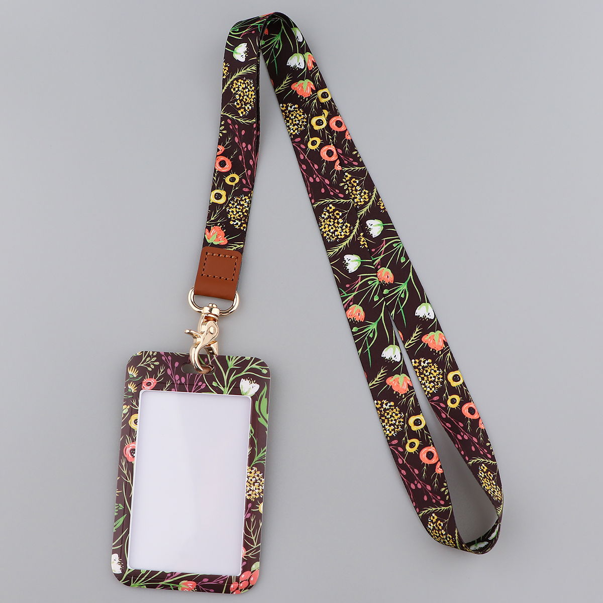 Lanières de cou à petites feuilles pour clés, carte d'identité, sangles de téléphone portable, porte-badge USB, corde suspendue pour téléphone à faire soi-même, lanière à fleurs