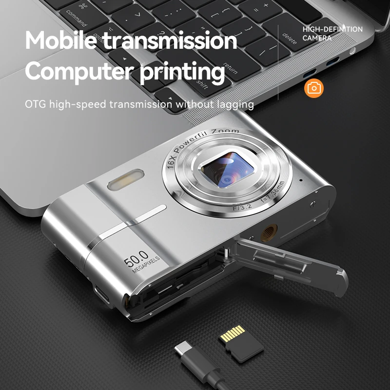 Xiaomi 4K Digitale Camera 50MP 16X Student Camera Outdoor Anti-Shake Digitale Video Camera Flash Video Recorder kleine Video Camera
