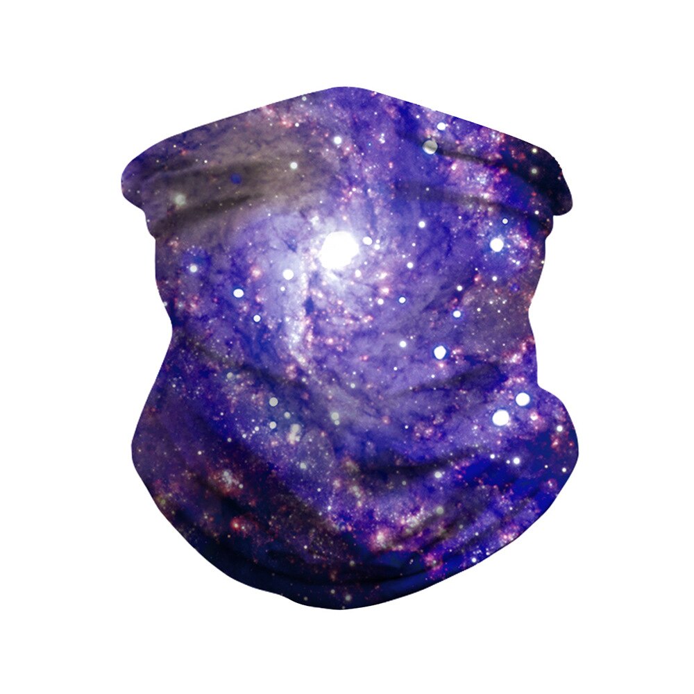 Bandana multidireccional para exteriores para hombre y mujer, bufanda con estampado 3D de cielo estrellado, escalada, senderismo, ciclismo, pesca, protección a prueba de viento para Halloween: BXHA035