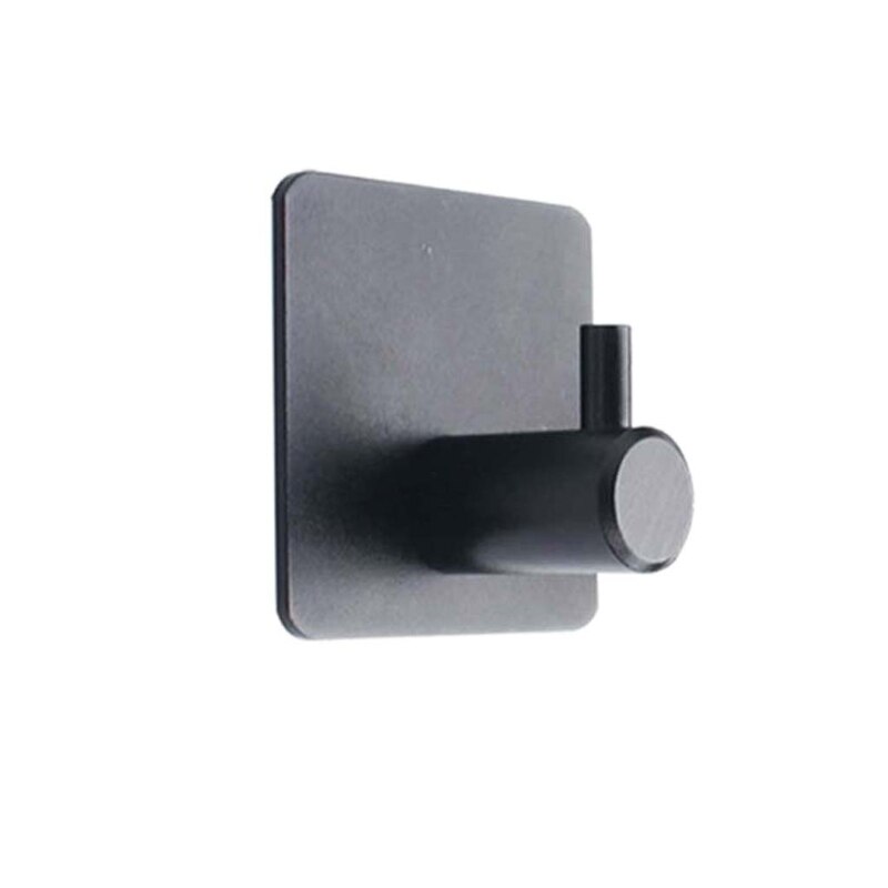 Auto-adhésif maison cuisine mur porte crochet porte-clés cuisine serviette cintre en aluminium M17D: black