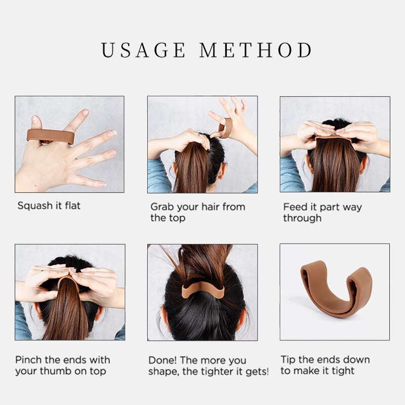 Coletero plegable para mujer, banda elástica de silicona para el cabello, accesorios para el cabello sencillos