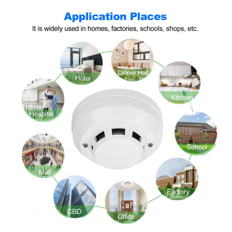 Smoke Detector Wired Fire Alarming Sensor for Dome... – Grandado