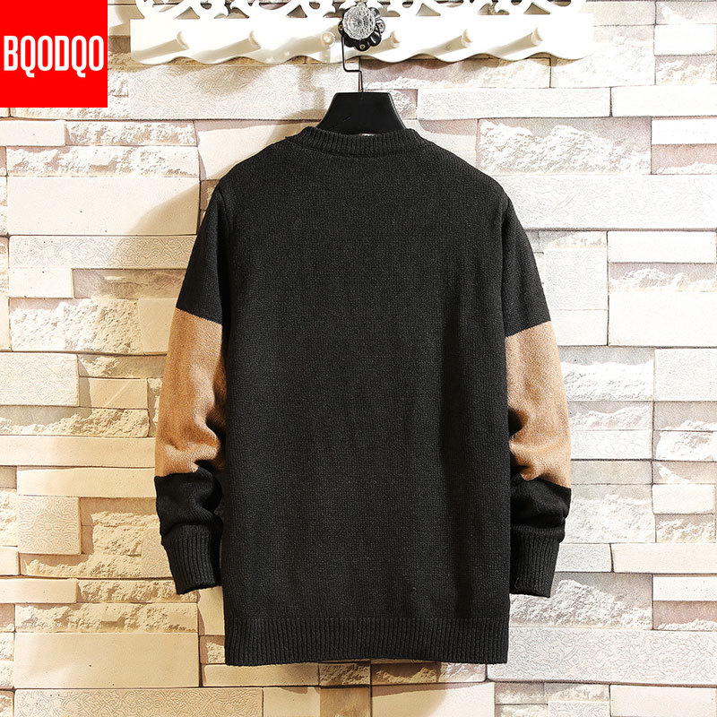 Cardigan genser menn høst vinter gensere plus size herre strikket svart koreansk stil hip hop casual genser
