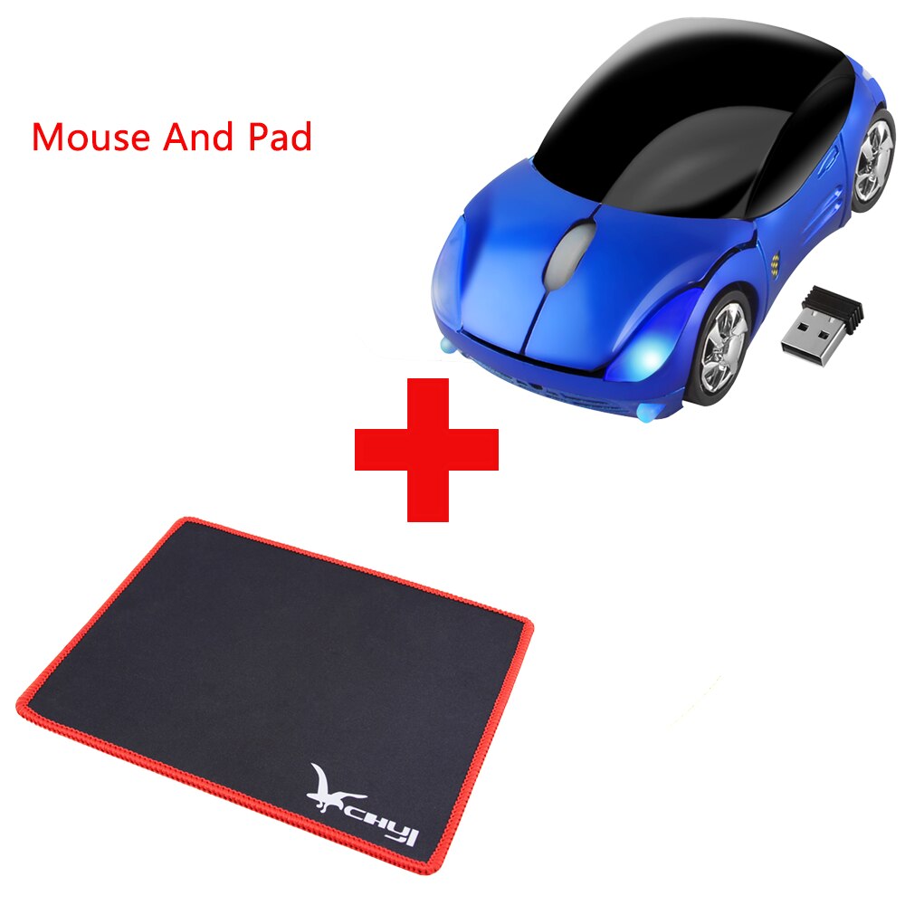 2.4G Draadloze Muis Mini Leuke 3D Computer Auto Maus 1600 Dpi Optische Usb Kid Kleine Muizen Met Muis pad Voor Laptop Pc