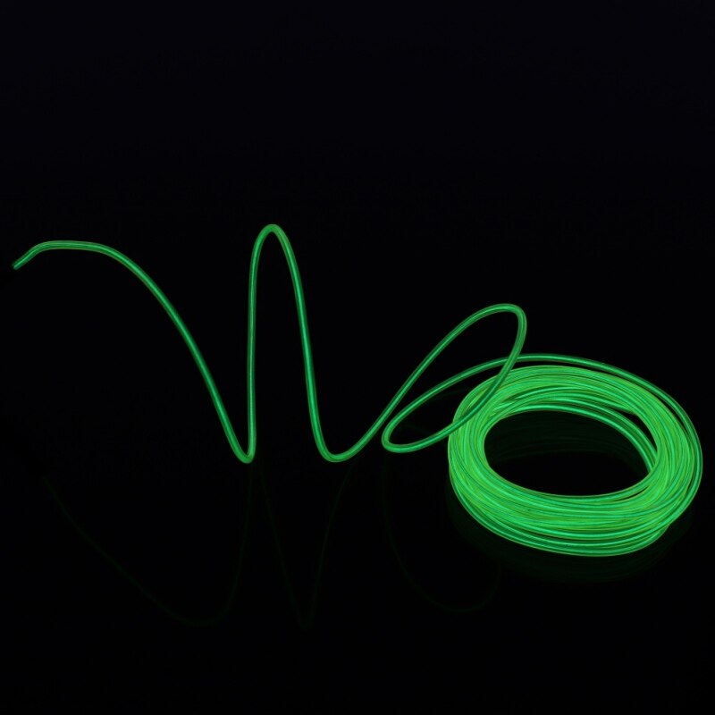 1m el tråd maske vandtæt led strip lys neon lys glød lys line reb rør kabel til fest kostumer glødende maske