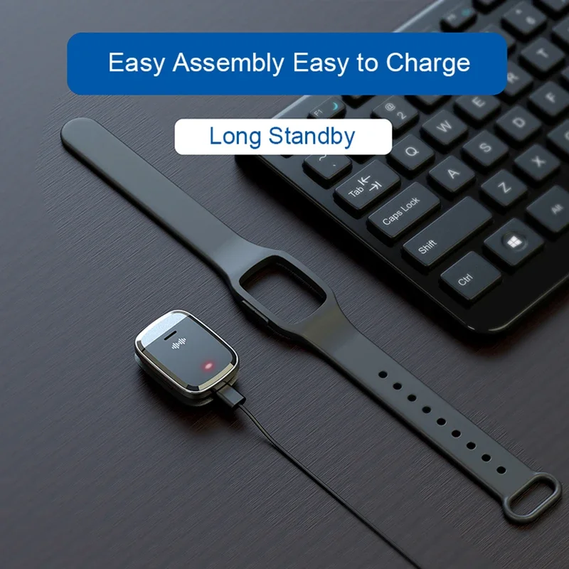 Braccialetto repellente per zanzare ad ultrasuoni Braccialetto estivo anti-morso di zanzare per interni ed esterni con orologio con visualizzazione della temperatura dell'ora