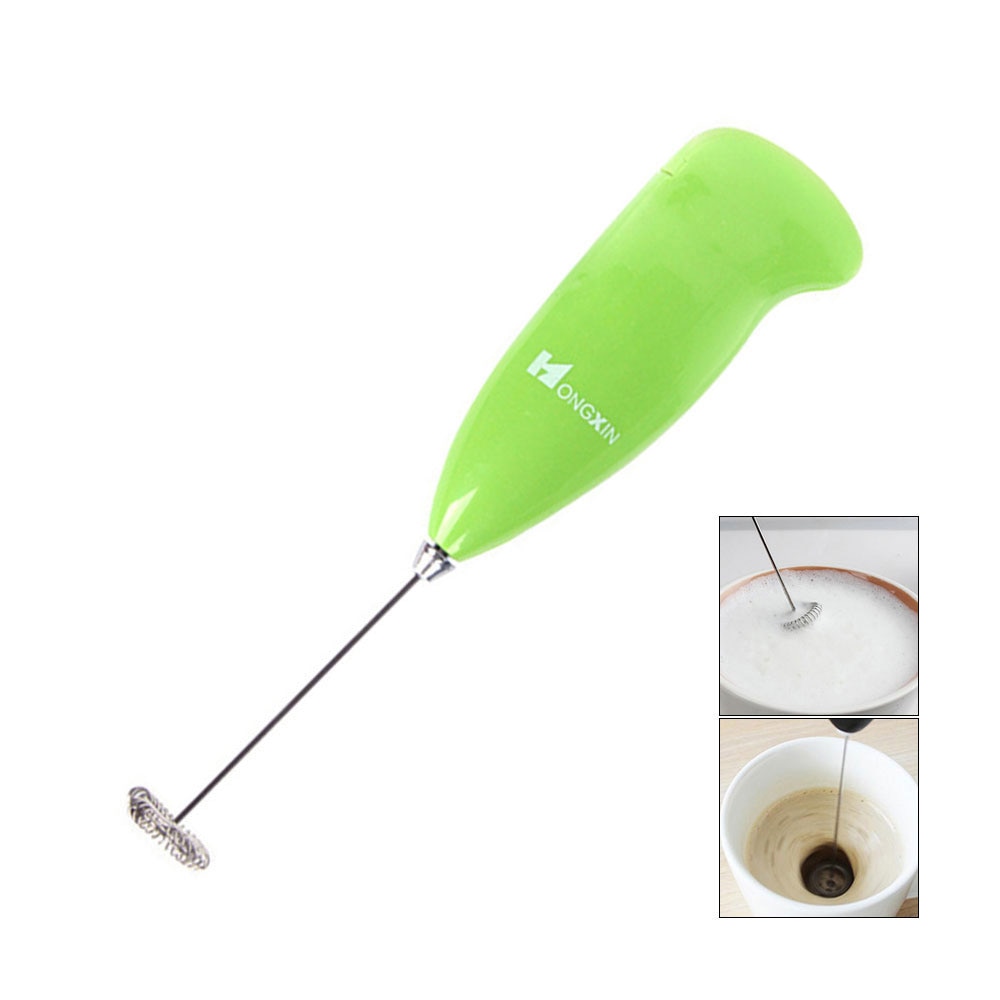 Electric Milk Frother Automatic Handheld Milk Foam Maker for Bulletproof Latte Cappuccino Chocolate Matcha Coffee Maker: Green