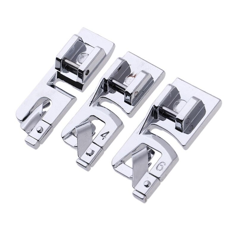 1Pc 3MM/4MM/6MM Rolled Hem Foot Presser Foot For Brother Janome Sewing Machine Domestic Sewing Accessories 5BB5984