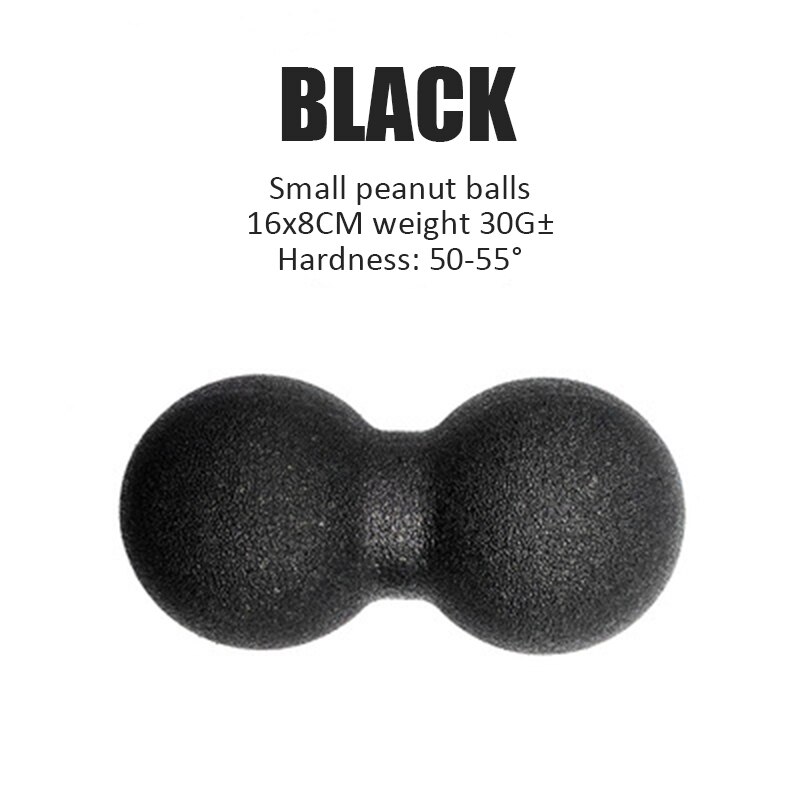 Rodillo de bloque de espuma para Yoga, juego de pelota de cacahuete negra para deportes de ocio, Bola de masaje de acupuntura, Bola de Fascia para relajarse, todo el cuerpo
