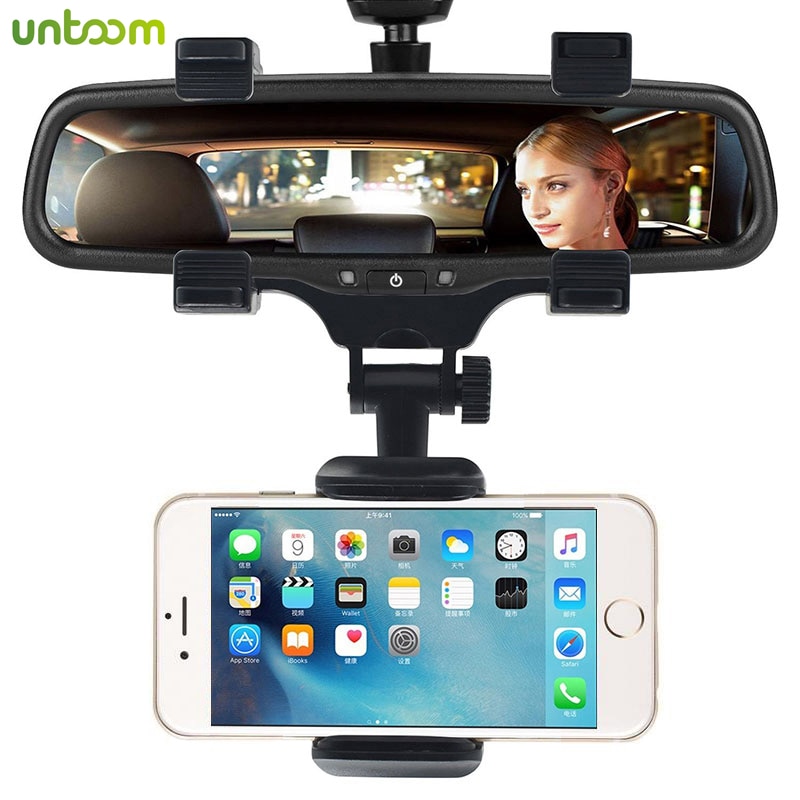 Universele Auto Telefoon Houder 360 Graden Voor Apple iPhone Samsung GPS Smartphone Stand Auto Achteruitkijkspiegel Mount Telefoon Houder