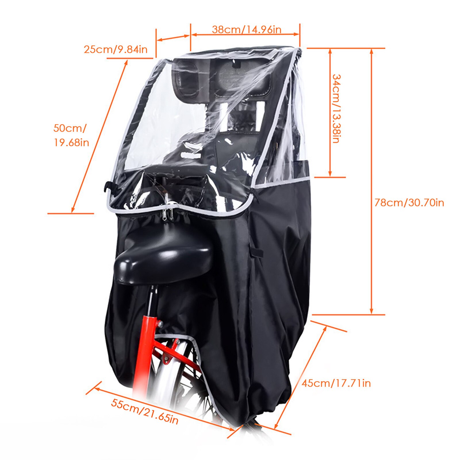 Rowerowa osłona przeciwdeszczowa PVC przezroczysty MTB Droga rower osłona przeciwdeszczowa wodoodporna wytrzymałość rowerowy deszcz ochronny sprzęt akcesoria rowerowe: Default Title