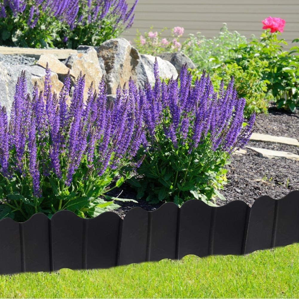 20PCS Garden Fence Landscape Edging Kit Plastic Lawn Garden Edging Border Gardening Tools Plant Edge Lawn Edge Decoration