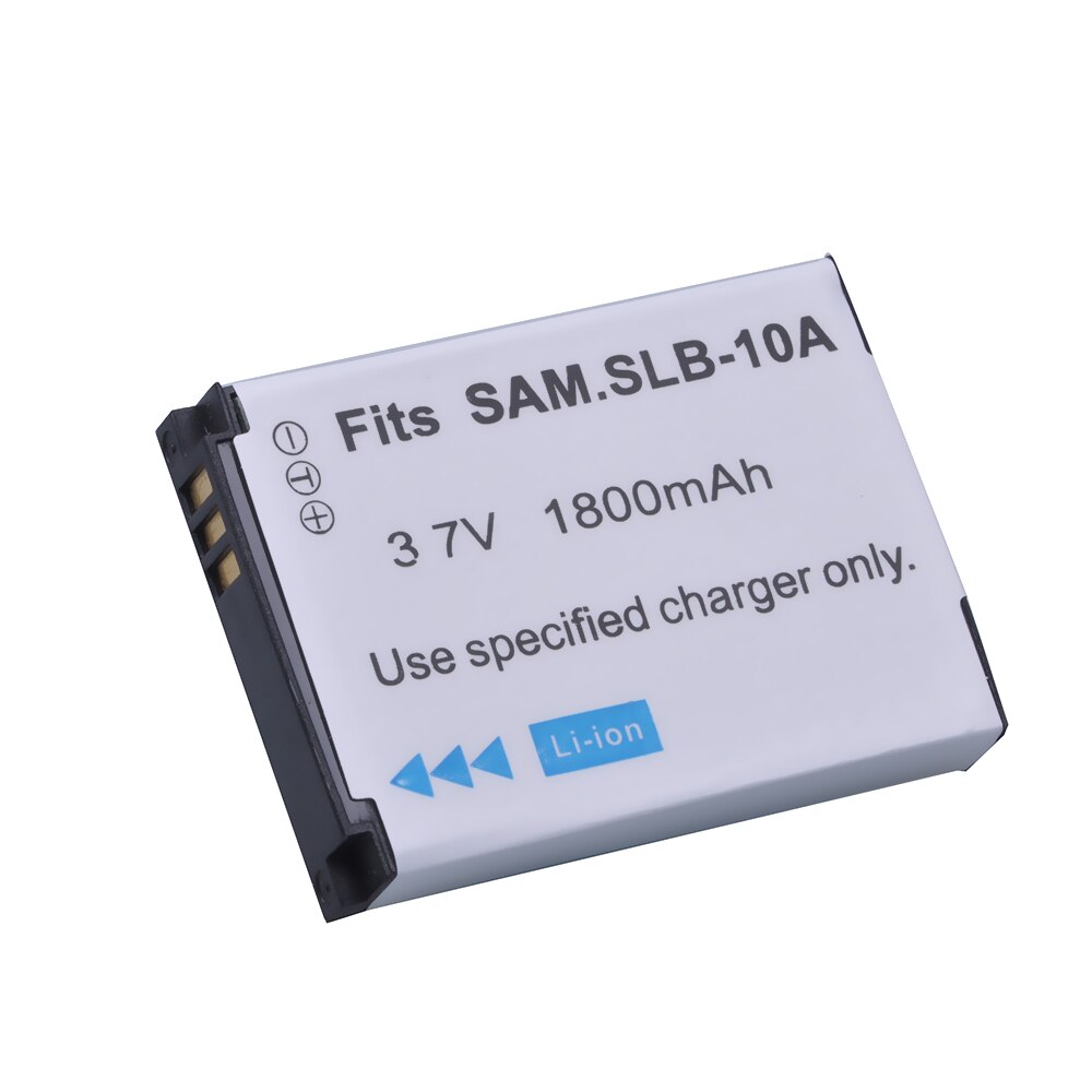 2Pcs SLB-10A SLB10A SLB 10A Camera Battery + LCD USB Charger for Samsung EX2F WB150F WB250F WB350F WB750 WB800F WB500 WB550 HZ10: 1Battery