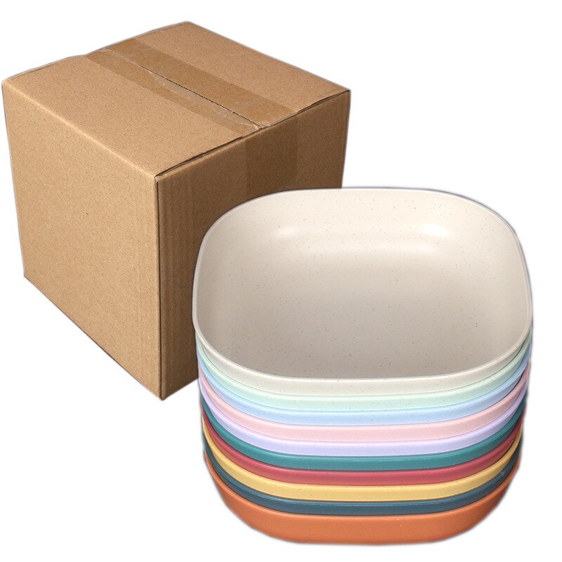 15cm głębokie kwadratowe kości plucie danie 10 sztuk słomy pszenicy antypoślizgowe ciasto danie restauracja wysokie kluski naczynia sztućce zastawa stołowa: mieszać