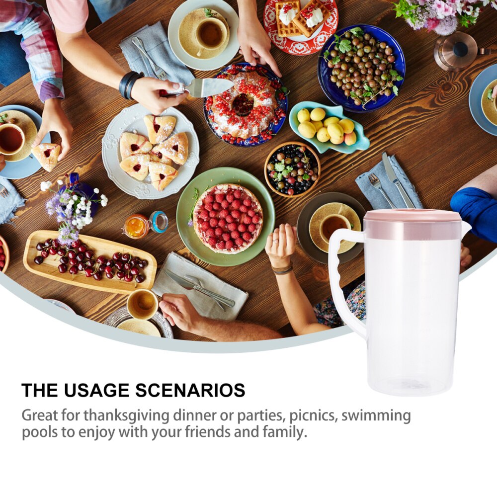 2200Ml Grote Capaciteit Drank Opslag Container Hittebestendige Koud Water Jug Pitcher Huishouden Theepot Waterkoker (Pi