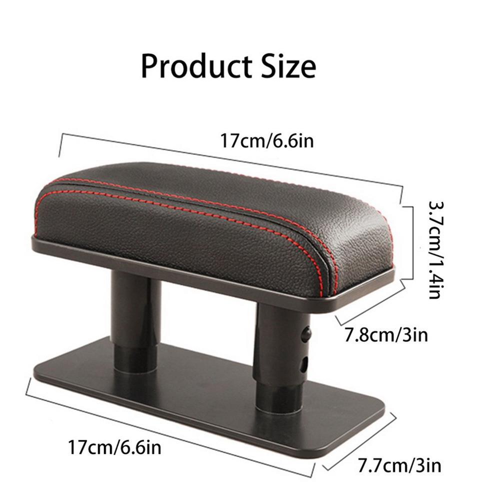 Reposabrazos Universal para coche, soporte para codo izquierdo, apoyabrazos central de cuero, caja ajustable derecha, reposabrazos para puerta antifatiga