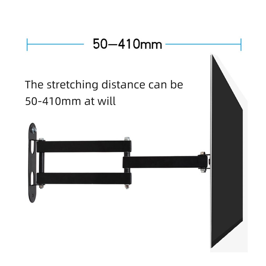 Universal Adjustable TV Wall Mount Bracket Support 180 Degrees Rotation for 10 - 27 Inch LCD LED Flat Panel TV