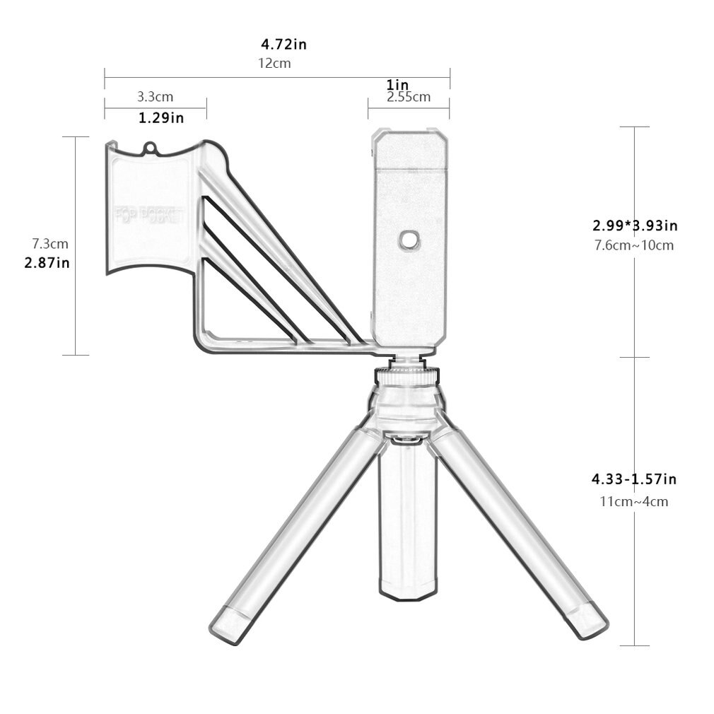 Gimbal Mobile Phone Fixing Bracket Mobile Phone Holder Foldable Mobile Stand Adapter Clip Camera Accessories For Pocket 2