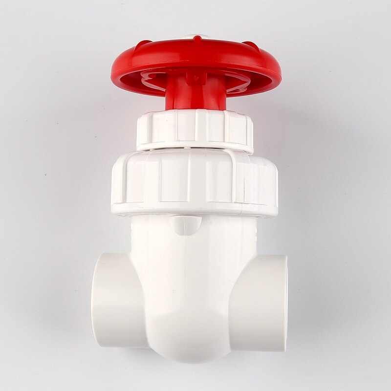 I.D. 20~63mm PVC Pipe Gate Valve Precision Flow Control Sluice Switch Garden Irrigation Aquarium Fish Tank Joint: Inner Dia 20mm / White Color