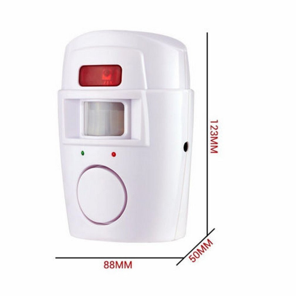 Home Security Pir Alert Infrarood Sensor Anti-Diefstal Bewegingsmelder Alarm Monitor Draadloze Alarm Systeem Met 2 Afstandsbediening